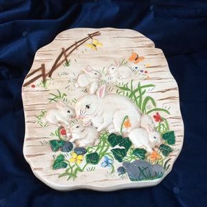 Vintage ceramic Easter plaque